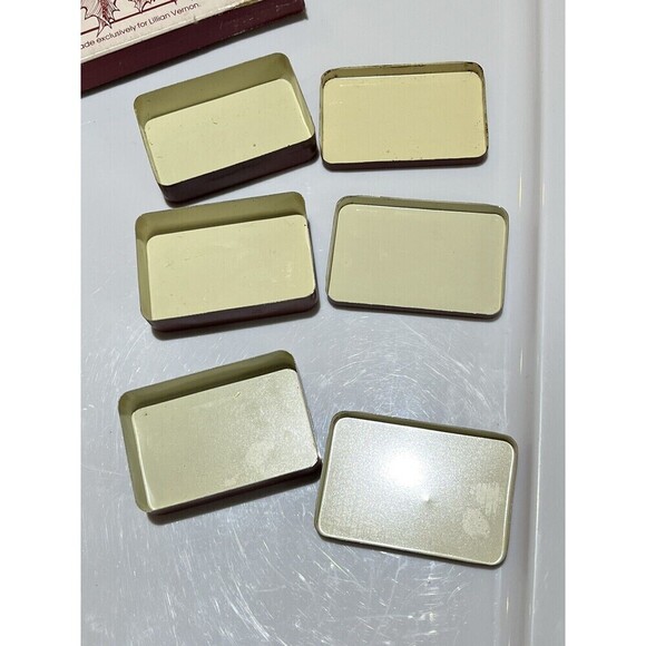 Vtg 1981 Victorian Memories Christmas Holiday Set of 3 Tins Lillian Vernon #4532 - Picture 6 of 9